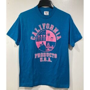 Selec-T California Products USA Single Stitch Neon XL Hot Pink‎ Short Sleeve Tee